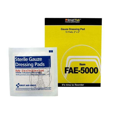 Bandage First Aid Only 2x2" Gauze Cotton/Polyester 2/Package - Surgical Supplies NY